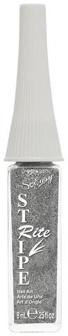 Its So Easy Stripe Rite Nail Polish Silver Glitter .25 OzITS SO EASY