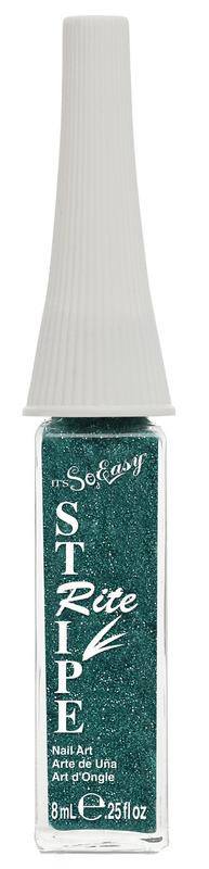 ITS SO EASY STRIPE RITE NAIL POLISH TURQUOISE GLITTER .25 OZITS SO EASY