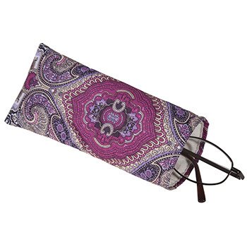 KINGSLEY PURPLE PAISLEY EYE GLASS CASEBody CareKINGSLEY