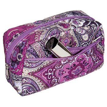 KINGSLEY PURPLE PAISLEY SMALL COSMETIC BAGCosmetic AccessoriesKINGSLEY