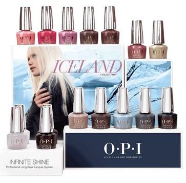 OPI Infinite Shine Iceland CollectionNail PolishOPIShade: I53 Icelanded A Bottle of OPI, I54 That's What Friends Are Thor, I55 Krona-Logical Order, I56 Suzi & The Artic Fox, I57 Turn On The Northern Lights, I58 This Isn't Greenland, I59 Less is Norse, I60