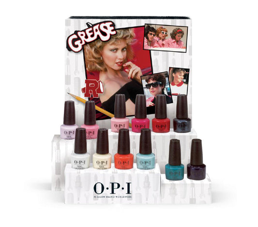 OPI Nail Polish Grease Summer CollectionNail PolishOPIColor: G41 Don't Cry Over Spilled Milkshakes, G42 Meet A Boy Cute As Can Be, G43 Summer Lovin' Having A Blast!, G44 Was It All Just A Dream?, G45 Teal Me More, Teal Me More, G46 Chills Are Multiplying!