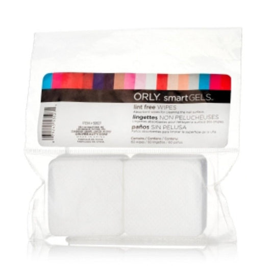 ORLY SMARTGELS LINT FREE WIPES 60 WIPESMakeup RemoversORLY