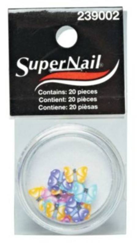 SUPER NAIL MULTI-COLOR BUTTERFLY 20 CTNail CareSUPER NAIL