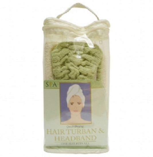 SWISSCO SPA TERRY HAIR TURBAN AND HEADBANDSWISSCO