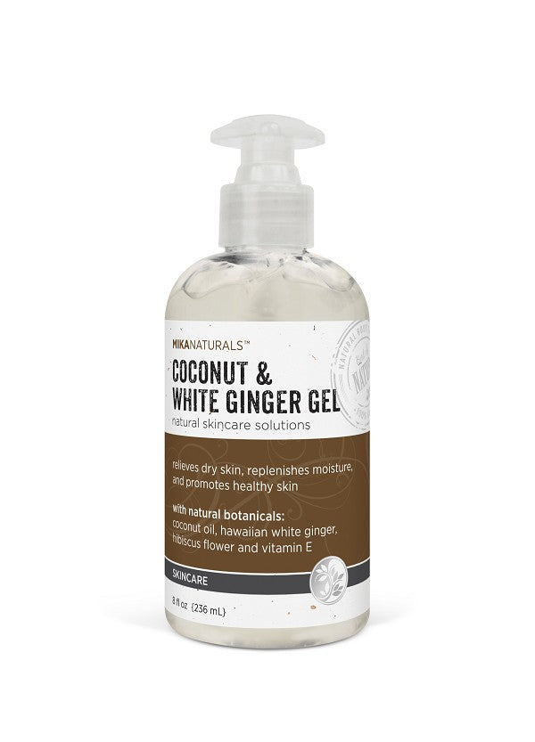 Mika Naturals Coconut + White Ginger Gel 8 OzBody CareMika Naturals