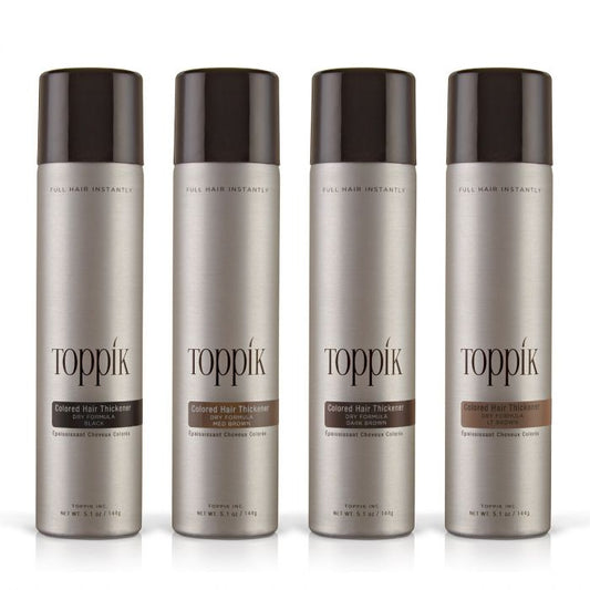 Toppik Colored Hair Thickener SprayHair ColorTOPPIKShade: Black, Dark Brown, Medium Brown, Light Brown